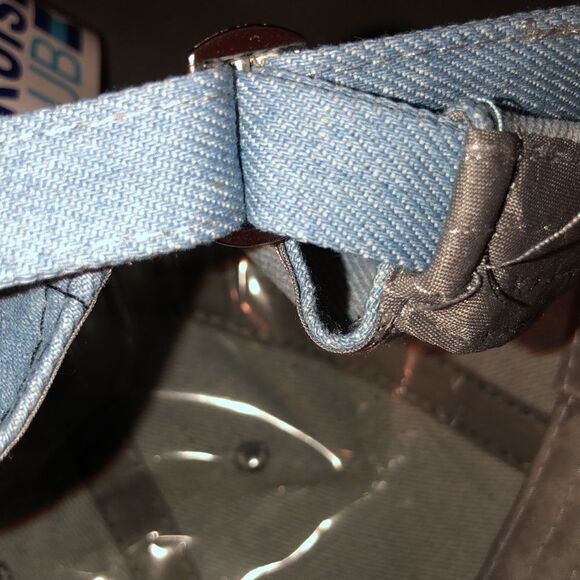 Cruise Club LOVE Embellished Cotton Vintage Wash Denim Cap - Picture 9 of 9